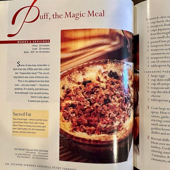 Awesome Richard Simmons Hardback Cookbook - Picture 5 of 7